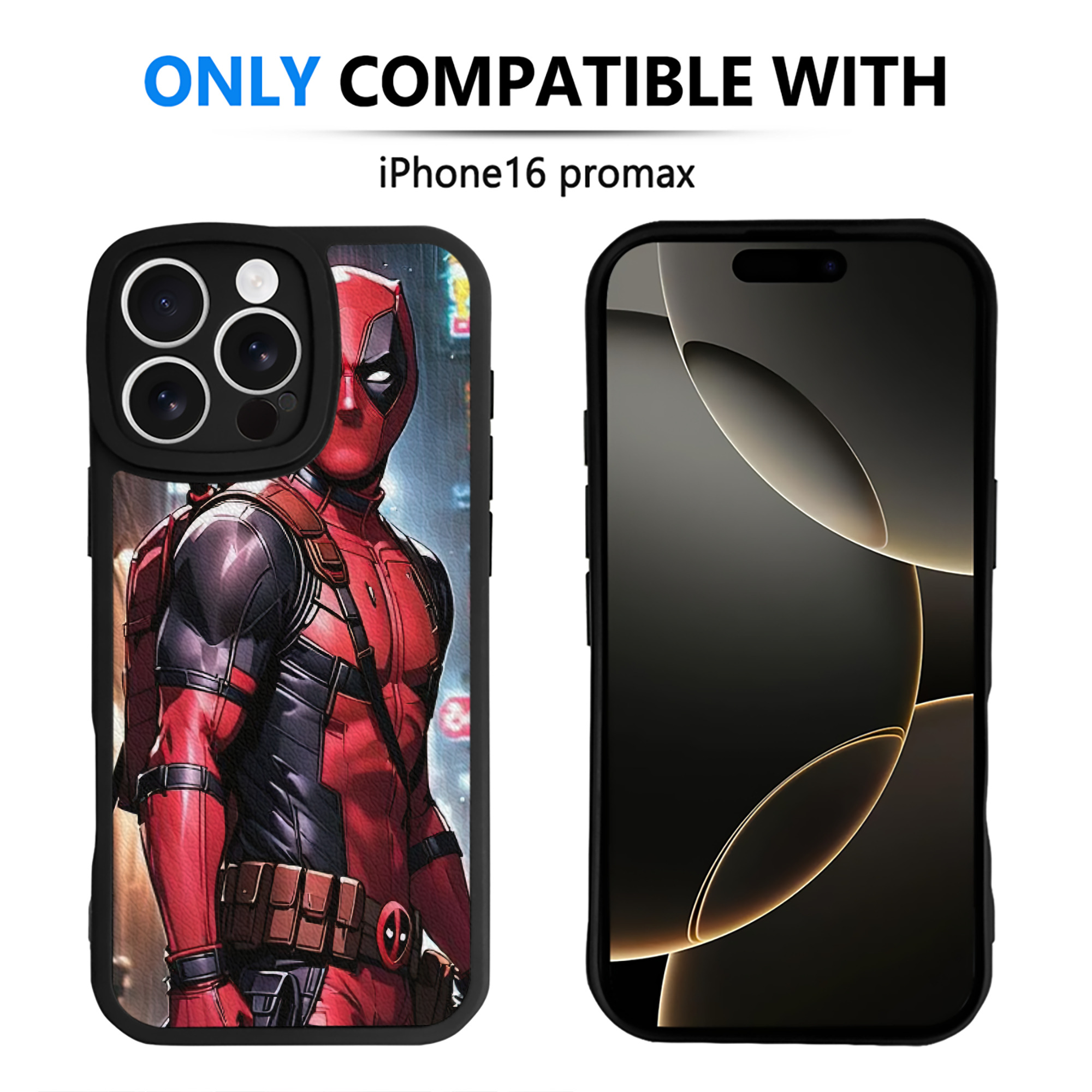 （画像用） Deadpool デッドプール 【iPhone 16シリーズ対応】シリコンスマホケース（レザー調） 材質：シリコン